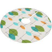 レトロ原子移動パターンクリスマスツリースカート ブラッシュドポリエステルツリースカート (アングル)