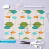 レトロ原子移動パターンティッシュペーパー 薄葉紙 (クラフト)