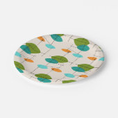 レトロ原子移動パターン紙プレート ペーパープレート (アングル)