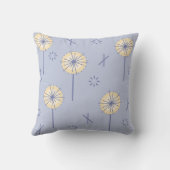 レトロ原子花ブルーイエロー クッション (裏面)