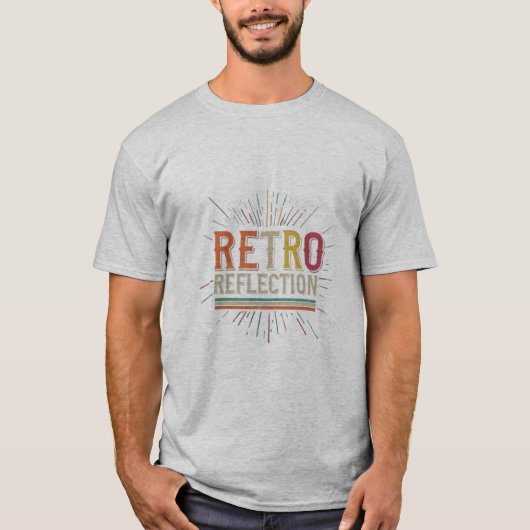 「レトロ反射」ヴィンテージインスパイア- Tシャツ (正面)