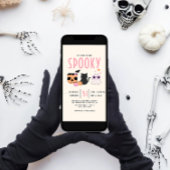 レトロ取得の時不気味間ハローウィンパーティ 招待状