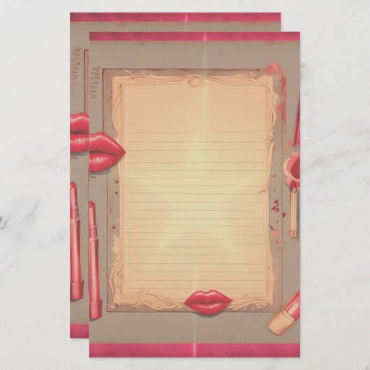 レトロ口紅 (正面/裏面)