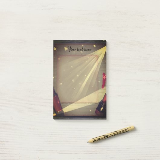 レトロ口紅 ポストイット (デスク上)