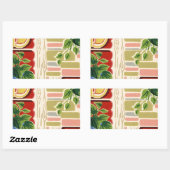 レトロ台紙 長方形シール (シート)