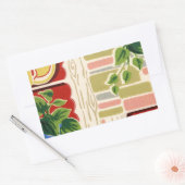 レトロ台紙 長方形シール (封筒)