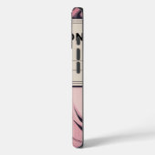 レトロ合成ノートスタイルピンクスワールケース Case-Mate iPhoneケース (裏面 / 左)