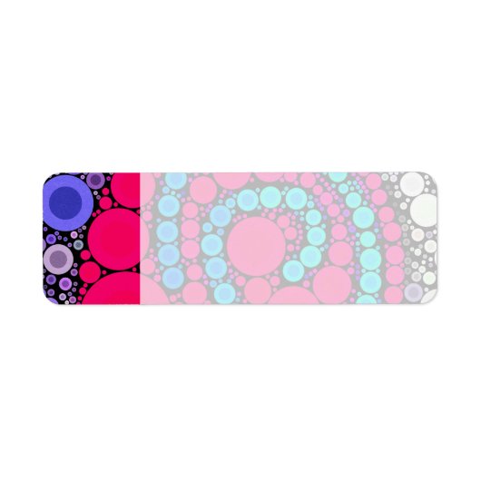 レトロ同心円クール旋回パターン ラベル (正面)