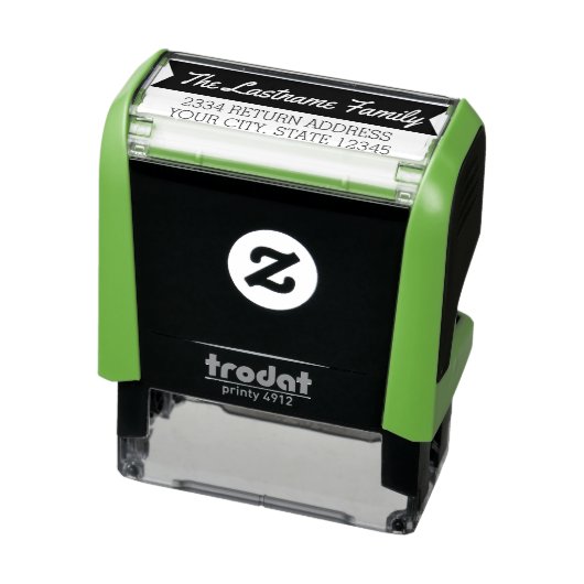 レトロ名と差出人住所とシンプルバナー セルフインキングスタンプ (商品)