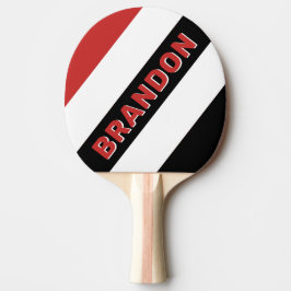 レトロ名はっきりした付きアストライプーバンゼブラ文字 卓球ラケット