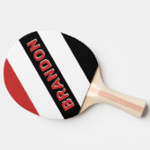レトロ名はっきりした付きアストライプーバンゼブラ文字 卓球ラケット (横)
