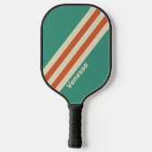 レトロ名ストライプ付きタイムレス文字 ピックルボールラケット (裏面)