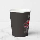 レトロ名レッドキャディヴィンテージクラシックカーガレージ 紙コップ (右)
