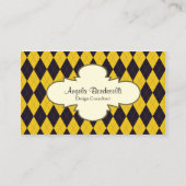 レトロ名刺の装飾パタアーガイルーン 名刺 (正面)