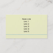 レトロ名刺またはプロファイルカード 名刺 (裏面)