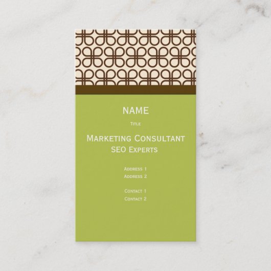 レトロ名刺ダークチョコレート 名刺 (正面)