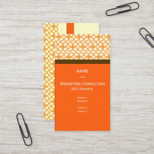 レトロ名刺マーケティングコンサルタント 名刺 (正面/裏面インサイチュ)