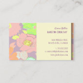 レトロ名刺、パステルポピー 名刺 (裏面)