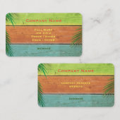 レトロ名刺(パーム葉) 名刺 (正面/裏面)