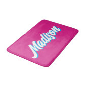 レトロ名前をカスタムするパーソナライズされたGroovy College Gift バスマット (アングル)