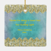 レトロ名意味オーナメント、カスタムKeepsake セラミックオーナメント (裏面)