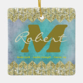 レトロ名意味オーナメント、カスタムKeepsake セラミックオーナメント (正面)