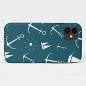 レトロ名門私立校風のヴィンテージいかり航海のいかり Case-Mate iPhoneケース (裏面(横))