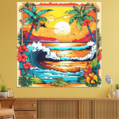 レトロ向性サージ キャンバスプリント (インサイチュ (リビング))