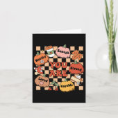 レトロ君はパンプキン秋スクールカウンセラーありがとう カード (正面)