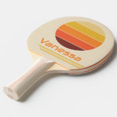 レトロ回ストライプの転 卓球ラケット (正面アングル)