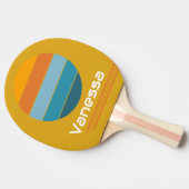 レトロ回転イエローループ 卓球ラケット (横)