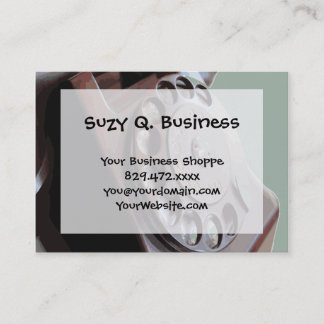 レトロ回転ダイヤル電話ヴィンテージデザイン 名刺