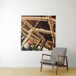 レトロ回転木馬ルースター タペストリー