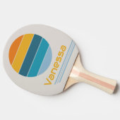 レトロ回転虹 卓球ラケット (横)