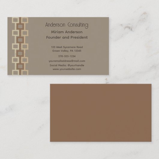 レトロ図形の汎用 名刺 (正面/裏面)