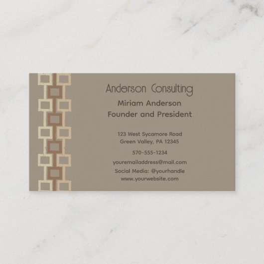 レトロ図形の汎用 名刺 (正面)