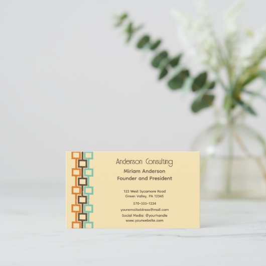 レトロ図形の汎用 名刺 (スタンド正面)