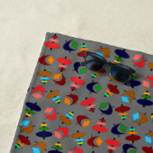 レトロ図形 ビーチタオル (インサイチュ)