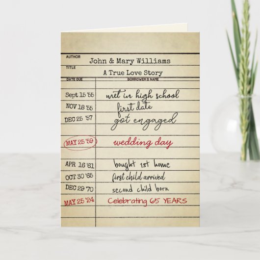 レトロ図書館カード65周年記念 カード (正面)