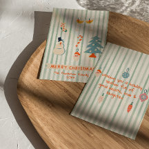 レトロ図解入りの、写真付きのカラフルクリスマス非写真