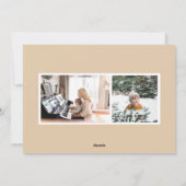 レトロ図解入りの、写真付きのクリスマスツモダンリー シーズンカード (裏面)