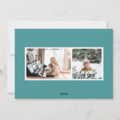 レトロ図解入りの、写真付きのクリスマスツモダンリー シーズンカード (裏面)