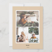 レトロ図解入りの、写真付きのクリスマスツモダンリー シーズンカード (裏面)