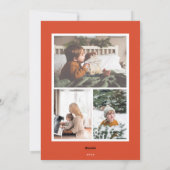 レトロ図解入りの、写真付きのクリスマスツモダンリー シーズンカード (裏面)