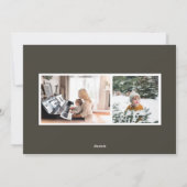 レトロ図解入りの、写真付きのクリスマスツモダンリー シーズンカード (裏面)