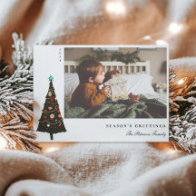 レトロ図解入りの、写真付きのクリスマスツモダンリー