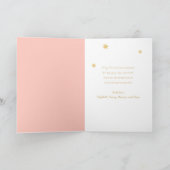 レトロ図解入りの、写真付きのツリー金ゴールド折りクリスマス シーズンカード (内部)