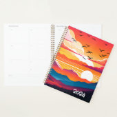 レトロ図解入りの、写真付きのプランナー2024 プランナー手帳 (ディスプレー)