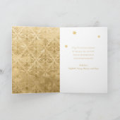 レトロ図解入りの、写真付きのベル折りクリスマス シーズンカード (内部)