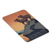 レトロ国立公園旅行ポスターマグネット マグネット (右側)